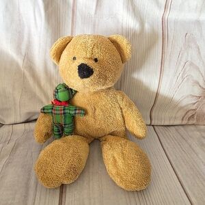 TY Pluffies Beary Merry Teddy Bear Plush Stuffed Toy TyLux 11 Inch 2005